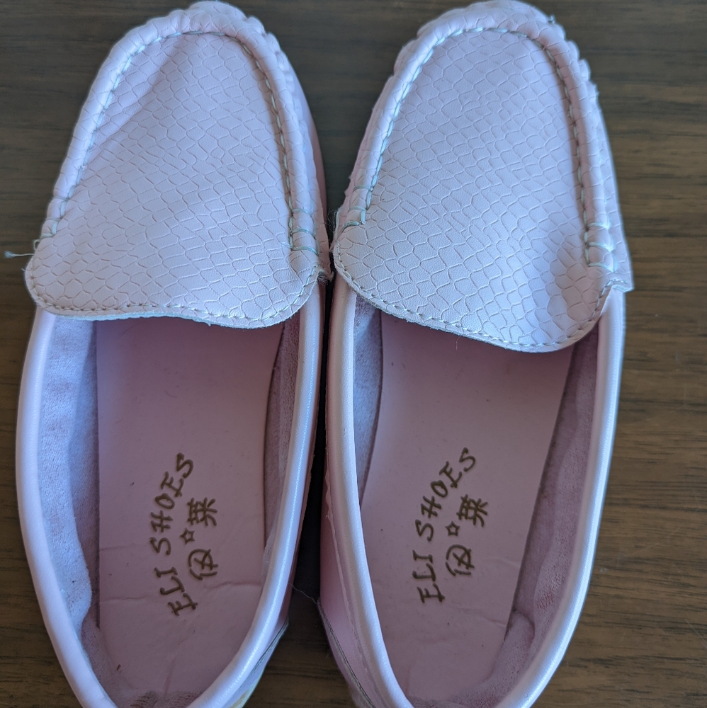 Girls pink loafers not sure what size :)